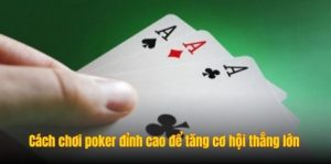 Cách chơi poker đỉnh cao để tăng cơ hội thắng lớn